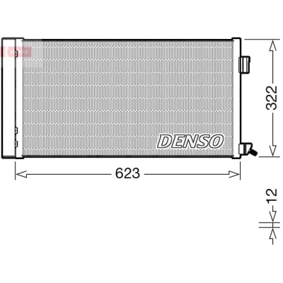 Kuva DENSO DCN11010 Ilmastoinnin Lauhdutin Vedenerottimella R 134a
