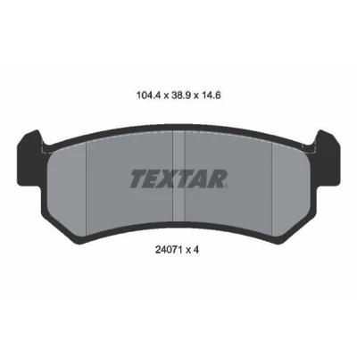 Kuva TEXTAR 2407101 Jarrupalat Ei kulumisenilmaisimelle CHEVROLET: Nubira Farmari, Lacetti Hatchback, DAEWOO: Sedan, Hatchback