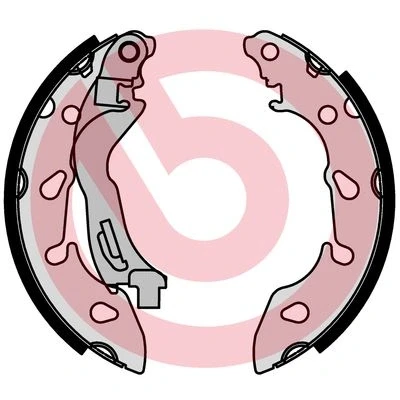 Kuva BREMBO S 24 553 Jarrukengät 180 32 Seisontajarrukahvalla FIAT: Panda II Hatchback, 500 Hatchback