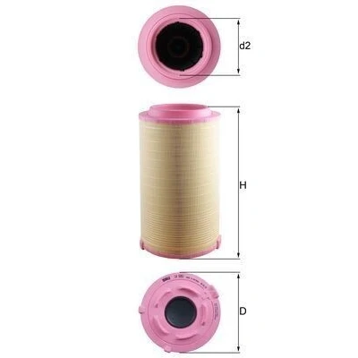 Kuva MAHLE ORIGINAL LX 5051 Ilmansuodatin 489mm 267mm Suodatinpanos