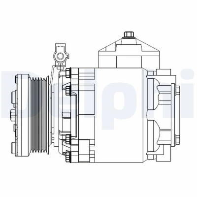 Kuva DELPHI CS20525 Ilmastoinnin Kompressori Scroll PAG 56 kompressoriöljyllä FORD: Transit Connect Mk1 Van