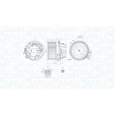 Kuva MAGNETI MARELLI 069412240010 Sähkömoottori, Sisätilanpuhallin 12