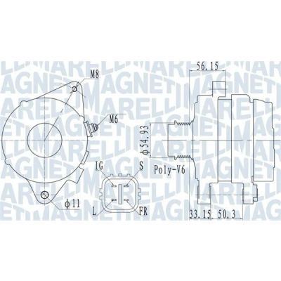 Kuva MAGNETI MARELLI 063732027010 Laturi 14V 100A TOYOTA: Yaris II Hatchback, Corolla X Sedan