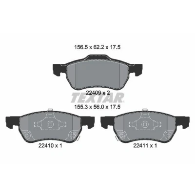 Kuva Textar 2240901 Jarrupala, levyjarru