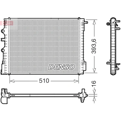 Kuva DENSO DRM23120 Jäähdytin 510mm 394mm 16mm