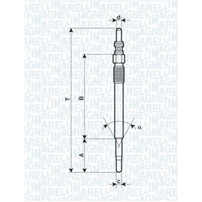 Kuva MAGNETI MARELLI 062900029304 Hehkutulppa 11V 10A M8X1 FIAT: Fiorino III Van / Farmari, Linea, 500 Hatchback, OPEL: Corsa D Astra H Caravan