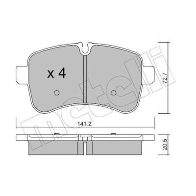 Kuva Jarrupalasarja, levyjarru METELLI 22 0711 0