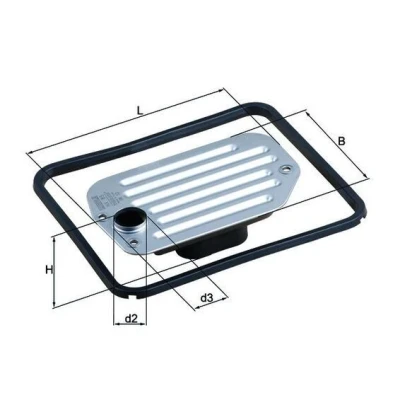 Kuva MAHLE ORIGINAL HX 85D Hydrauliikkasuodatin, Automaattivaihteisto Tiivisteillä AUDI: 100 C4 Sedan