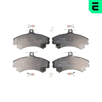 Kuva OPTIMAL BP 10306 Jarrupalat Etuakseli akustisella kulumavaroittimella Jarrusatulan ruuveilla VOLVO: V40 Farmari, S40 I, MITSUBISHI: COLT 6