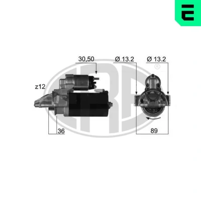 Kuva ERA 220353A Starttimoottori 12 2 FIAT: Ducato III Van, Flatbed Kuorma auto / Alusta, Bussi, FORD: Transit Mk6 Van