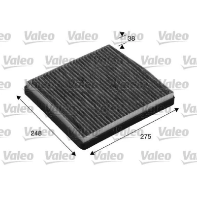 Kuva VALEO CLIMFILTER PROTECT 715512 Raitisilmasuodatin Aktiivihiilisuodatin 284 255 26 VOLVO: V70 2, XC90 I, S60 I
