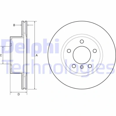Kuva DELPHI BG4645C Jarrulevyt 300 22 5 Tuuletettu pinnoitettu hiiliteräs ilman pyöränlaakeria, ABS sensorirengasta BMW: 3 Touring, Sedan