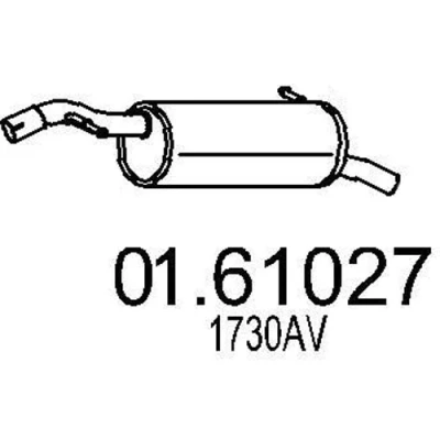 Kuva MTS 01.61027 Takaäänenvaimennin 910 PEUGEOT: 207 SW, Hatchback