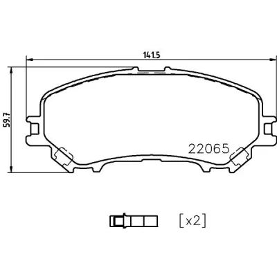 Kuva HELLA 8DB 355 021 861 Jarrupalat akustisella kulumavaroittimella Tarvikkeilla NISSAN: Qashqai 2, X Trail, RENAULT: Koleos 2