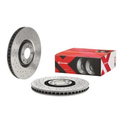 Kuva BREMBO XTRA LINE 09.A829.2X Jarrulevyt 340 30 4 rei&#039;itetty/tuuletettu sisältä pinnoitettu hiiliteräs Ruuveilla PEUGEOT: 308 I Hatchback