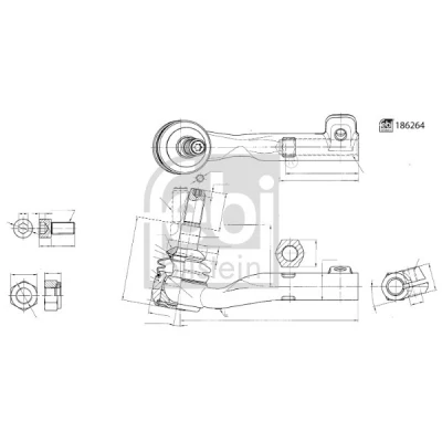 Kuva Raidetangon pää, Etuakseli, vasen BMW OE 32 10 6 880 696