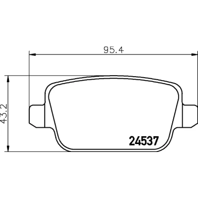 Kuva HELLA 8DB 355 025 371 Jarrupalat Ei kulumisenilmaisimelle Jarrusatulan ruuveilla Tarvikkeilla FORD: MONDEO 4 Turnier, S Max Mk1, Focus 2