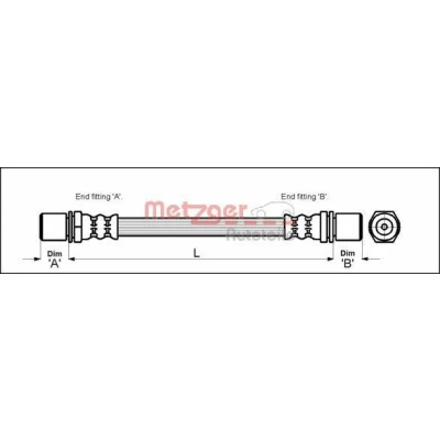 Kuva METZGER 4112214 Jarruletku 318 F10 x 1