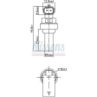 Kuva Jäähdytysnestelämpötilan sensori, Alla opel, vauxhall OE 12641073, 1338407
