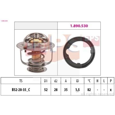 Kuva FACET 7.8493 Termostaatti 82 52 Made in Italy OE Equivalent HONDA: CR V 3, CIVIC 7 Limousine, 8 Hatchback