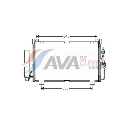Kuva PRASCO MT5213D Ilmastoinnin Lauhdutin Vedenerottimella 13mm 8mm Alumiini 714mm R134a