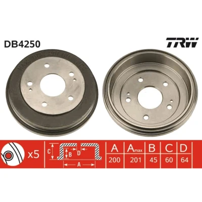 Kuva TRW DB4250 Jarrurumpu HONDA: HR V I