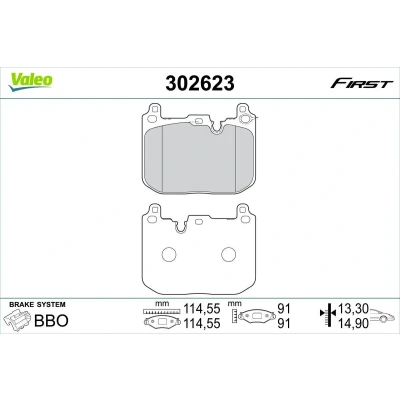 Kuva VALEO 302623 Jarrupalat