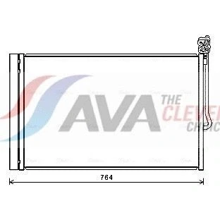 Kuva AVA COOLING SYSTEMS VN5334D Ilmastoinnin Lauhdutin Vedenerottimella 15,3mm 13,7mm Alumiini 457mm R134a
