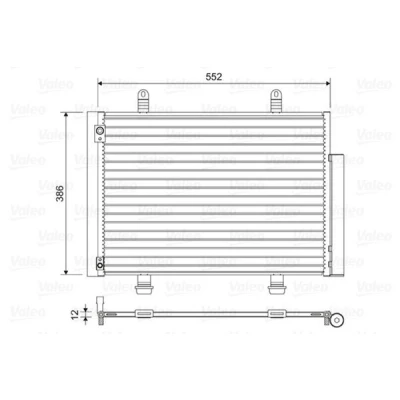 Kuva VALEO 814418 Ilmastoinnin Lauhdutin Vedenerottimella Alumiini 386 R 134a