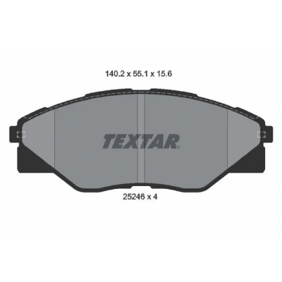 Kuva TEXTAR 2524601 Jarrupalat Ei kulumisenilmaisimelle TOYOTA: HILUX 3 Pick up