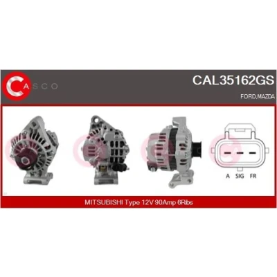 Kuva CASCO CAL15297AS Laturi 12V 90A MERCEDES BENZ: B sarja, A sarja