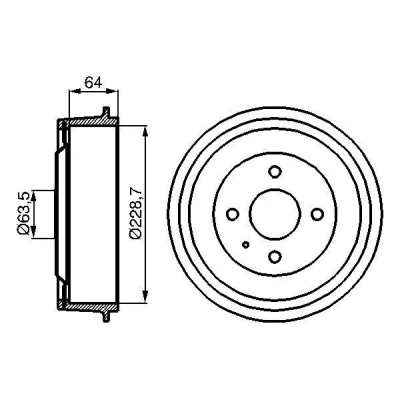 Kuva BOSCH 0 986 477 012 Jarrurumpu 273 Taka akseli FORD: Sierra Mk1 Hatchback, Mk2 Sedan, Hatchback