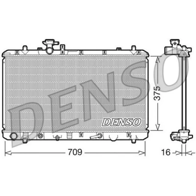 Kuva DENSO DRM47024 Jäähdytin Alumiini 375mm 709mm 16mm SUZUKI: SX4 I Hatchback