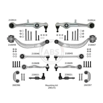 Kuva A.B.S. SMARTKIT 219901 Alatukivarren Korjaussarja AUDI: A4 B6 Avant, B6/B7 Cabriolet
