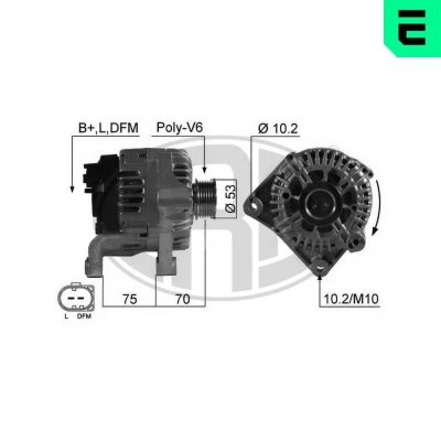 Kuva ERA 210530A Laturi 14V 150A BMW: 3 Sedan, X5, Coupe, LAND ROVER: Freelander I SUV