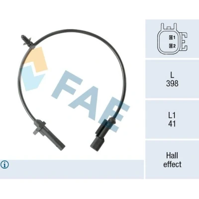 Kuva FAE 78570 ABS anturi Hall 2 398 FORD: Transit Custom V362 Bussi, Van, Tourneo Bussi