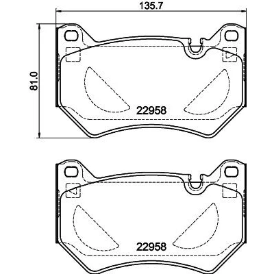 Kuva HELLA 8DB 355 039 511 Jarrupalat Kulumisenilmaisemelle AUDI: Q5