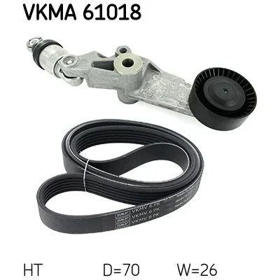 Kuva SKF VKMA 61018 Moniurahihnasarja TOYOTA: Corolla IX Hatchback, Station Wagon, Sedan
