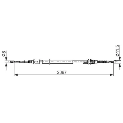 Kuva BOSCH 1 987 482 869 Käsijarruvaijeri 2067, 1207