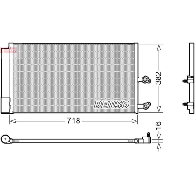 Kuva DENSO DCN33014 Ilmastoinnin Lauhdutin Vedenerottimella R 134a