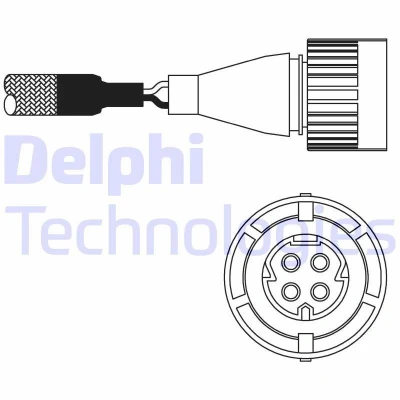 Kuva DELPHI ES10986 12B1 Lambda Anturi Sormisondi, Lämmitetty BMW: 5 Sedan, 3 Cabriolet