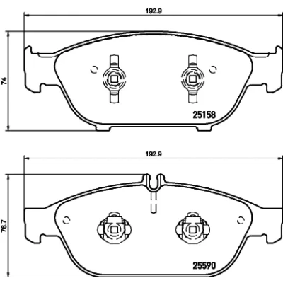 Kuva HELLA 8DB 355 020 681 Jarrupalat Kulumisenilmaisemelle MERCEDES BENZ: E sarja Coupe