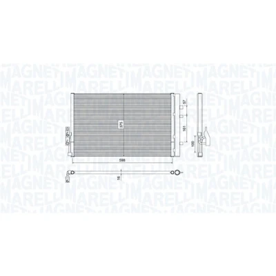 Kuva MAGNETI MARELLI 350203788000 Ilmastoinnin Lauhdutin Vedenerottimella 600x379,4x16 379,4 600 16