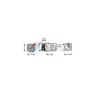 Kuva PRASCO CNAK201 Ilmastoinnin Kompressori SD7V16 R 134a