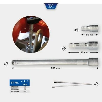 Kuva KS TOOLS BT022912 Jatkovarsi, hylsyavain 75 12,5 (1/2&quot;)