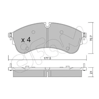 Kuva CIFAM 822 1174 0 Jarrupalat Kulumisenilmaisemelle VOLKSWAGEN: Crafter Van, Bussi, MAN: TGE Umpikori