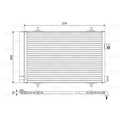 Kuva VALEO 814420 Ilmastoinnin Lauhdutin Vedenerottimella Alumiini 365 R 134a