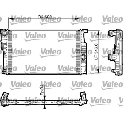 Kuva VALEO 735464 Jäähdytin Alumiini 600 347 34 Jäähdytysrivat juotetut BMW: 3 Touring