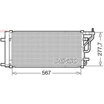 Kuva DENSO DCN41024 Ilmastoinnin Lauhdutin Vedenerottimella R 134a