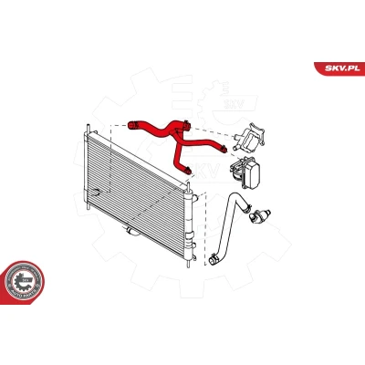 Kuva Jäähdyttimen letku Ford Transit buss, flak/chassi, skåp OE 4408497, 4714592